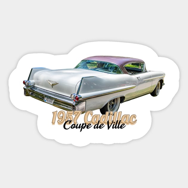 1957 Cadillac Coupe de Ville Sticker by Gestalt Imagery